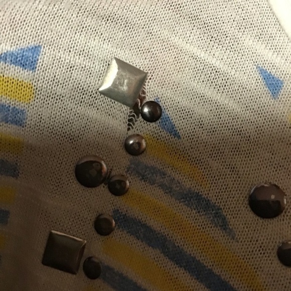 Rue 21 neon studded lace tank top - Picture 2 of 8